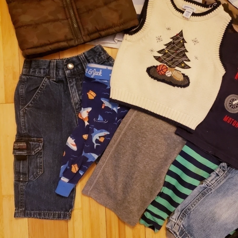 Boys 12M Month Fall Winter Clothing 13 Piece Lot Ralph Lauren Infant Pant Shirt